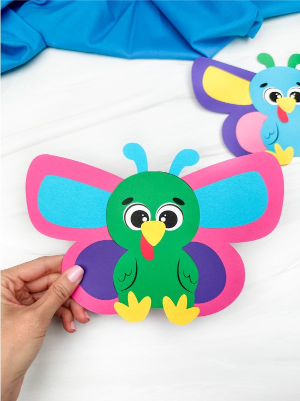 Butterfly Turkey Disguise Craft For Kids [Free Template]