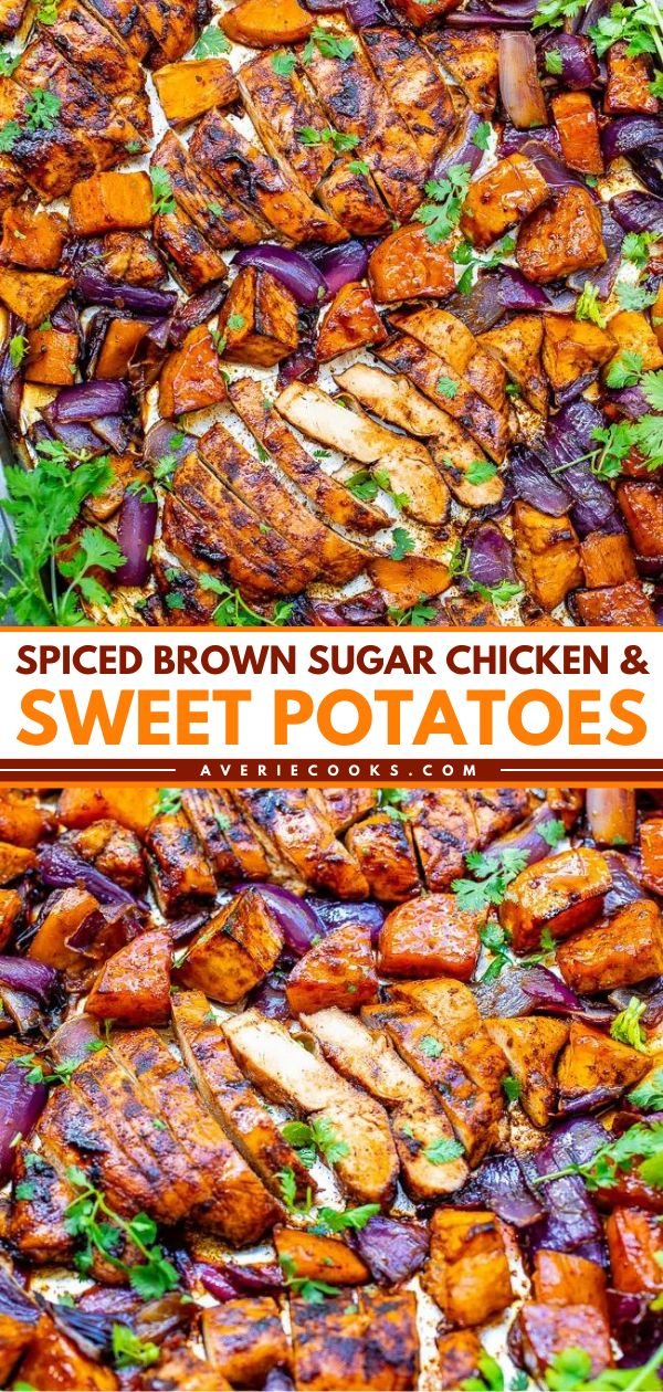 Chili and Brown Sugar Spice Rub Chicken and Sweet Potatoes
