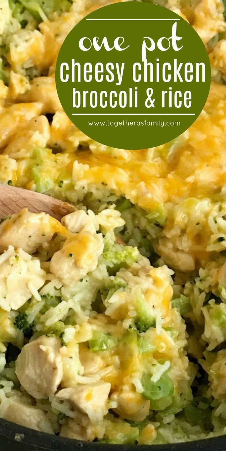 One Pot Cheesy Chicken Broccoli Casserole Recipe | Cheesy broccoli dinner, One pot meals with broccoli, One pot chicken broccoli