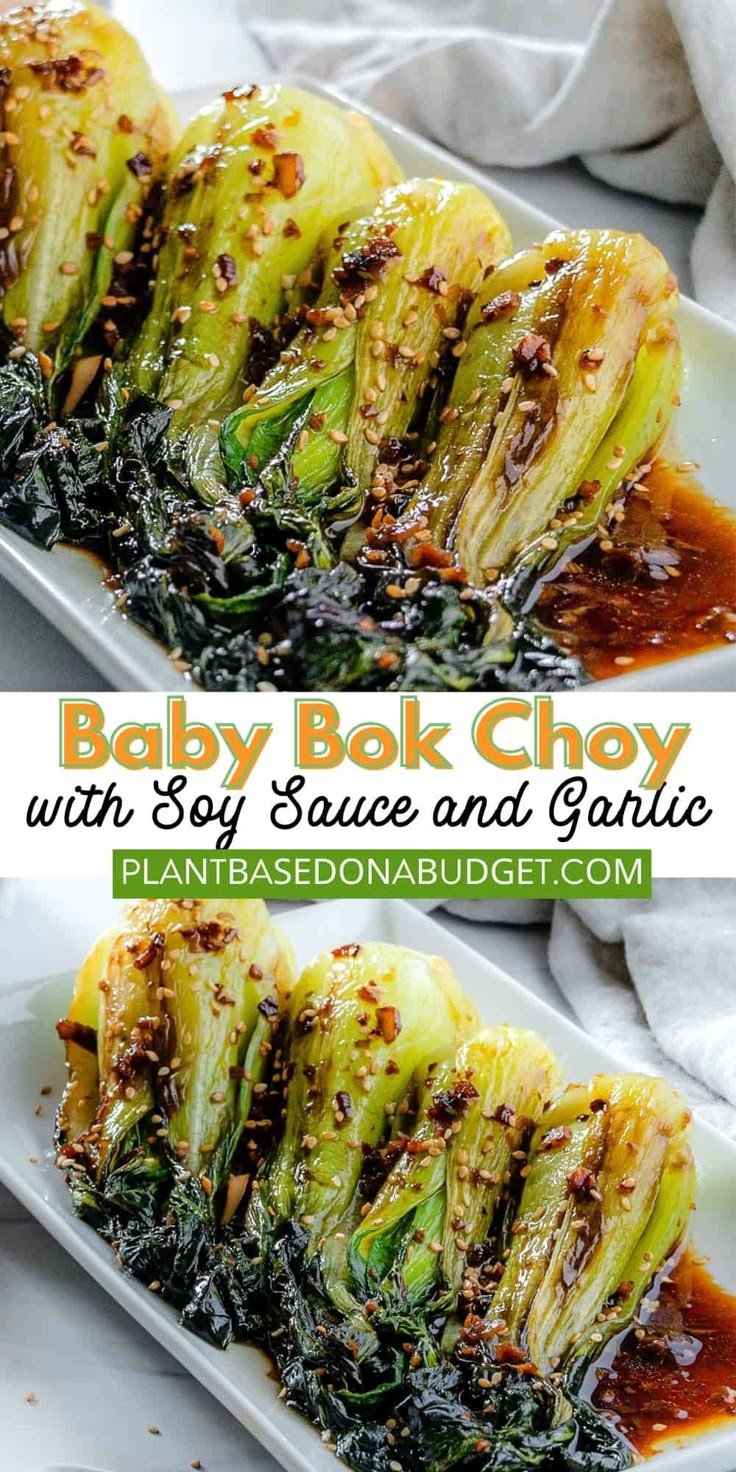Baby Bok Choy with Soy Sauce and Garlic