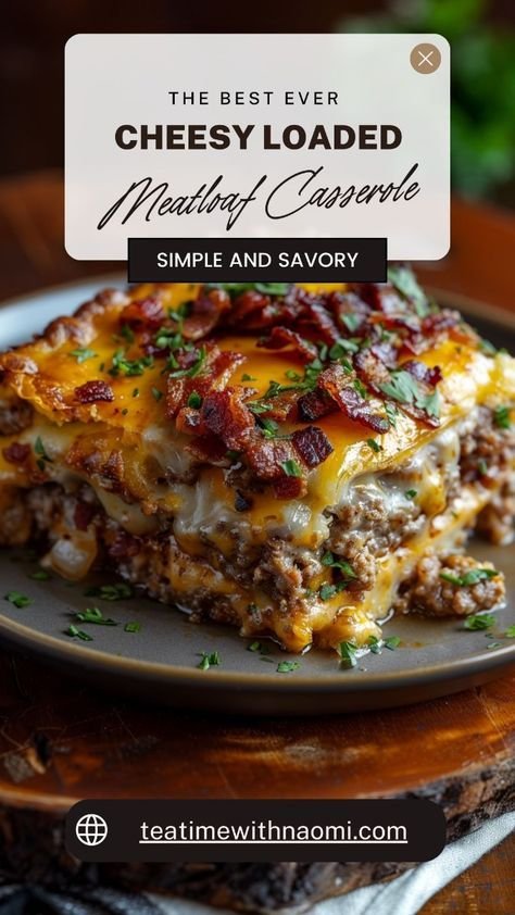 Cheesy Loaded Meatloaf Casserole