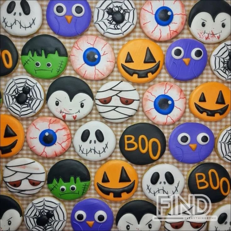 Halloween Sugar Cookies | Customized | Trick or Treat | Round