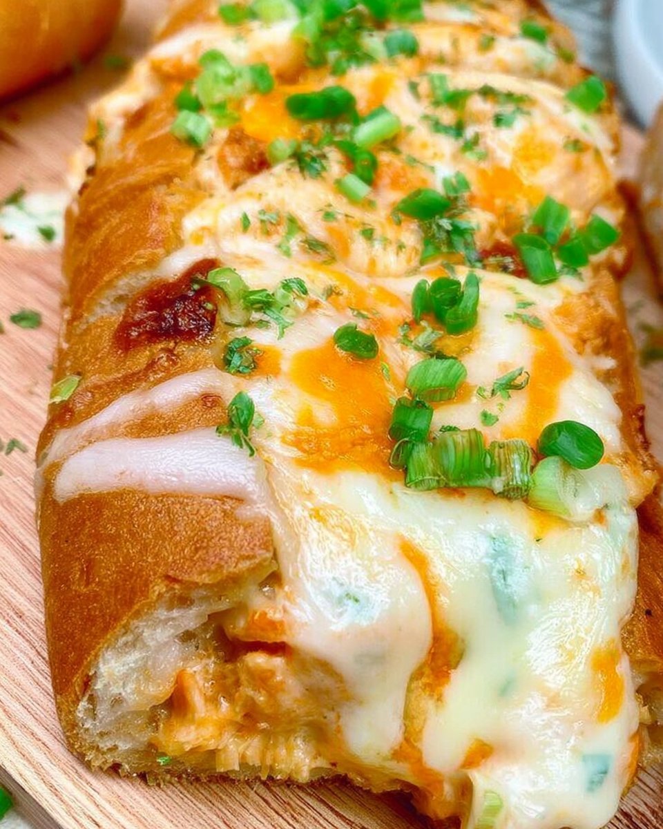 Buffalo Chicken Garlic Bread