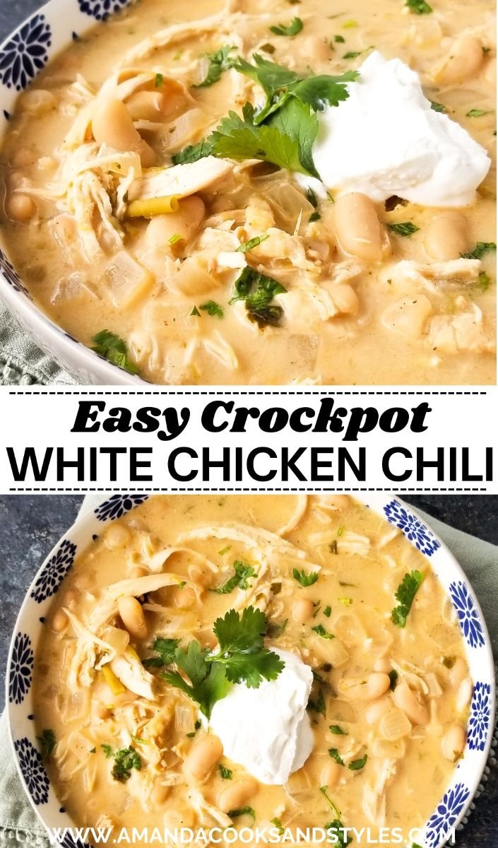 Slow Cooker Creamy White Chicken Chili