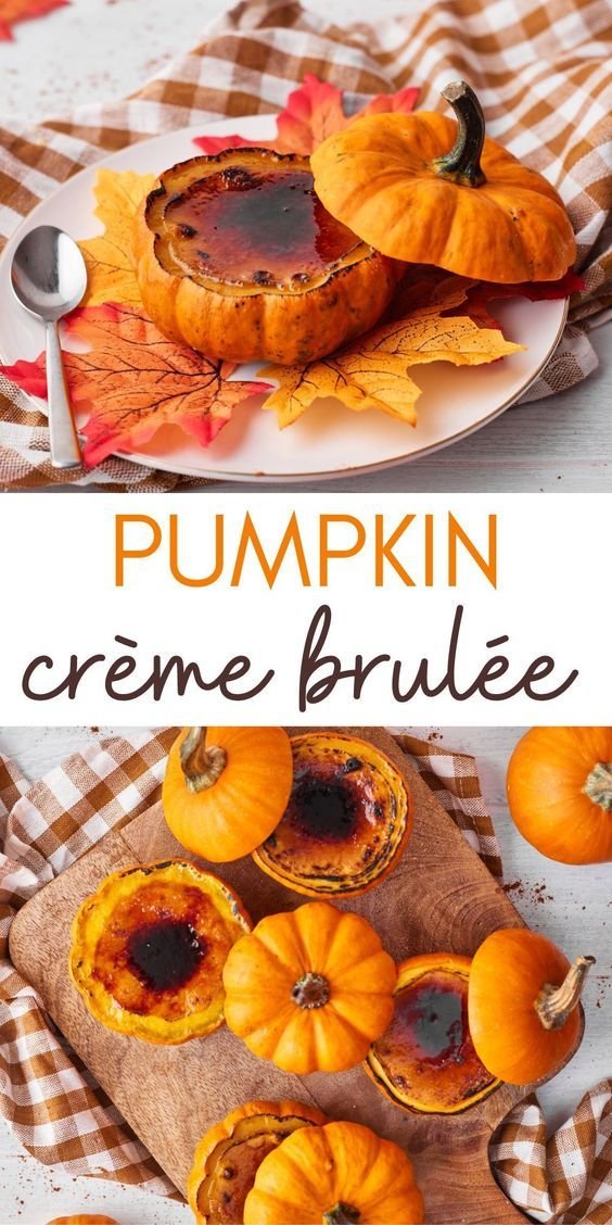 Pumpkin Crème Brûlée - Baked Inside a Mini Pumpkin