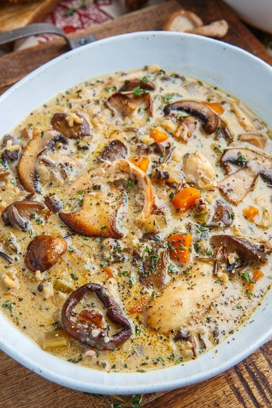 Creamy Mushroom Chicken and Wild Rice Soup