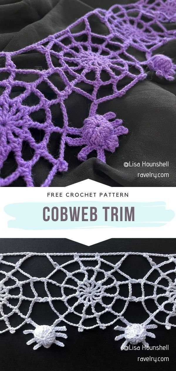 How to Crochet Cobweb Trim