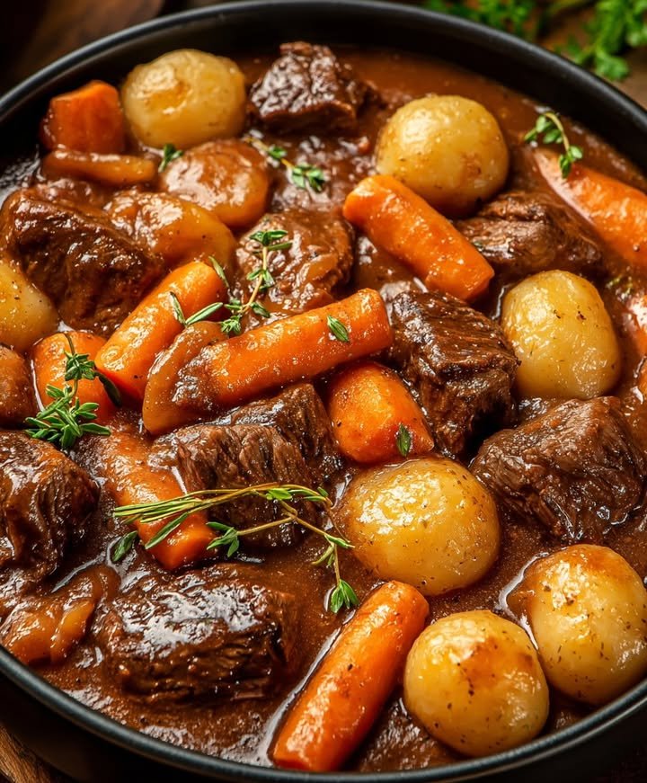 Rago&ucirc;t de B&oelig;uf aux L&eacute;gumes, fa&ccedil;on traditionnelle et fondante