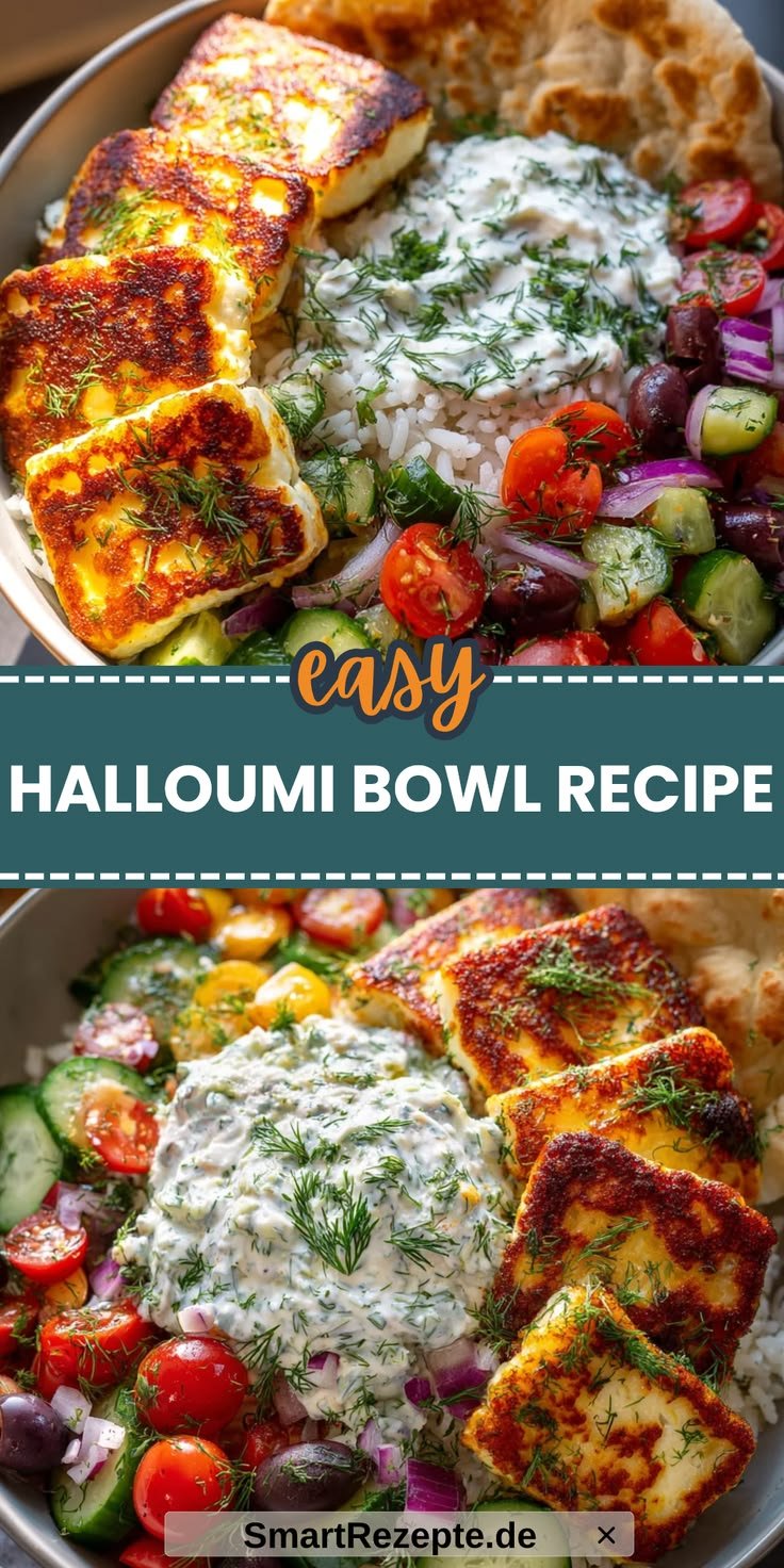So macht man eine perfekte Halloumi Bowl Mit Reis