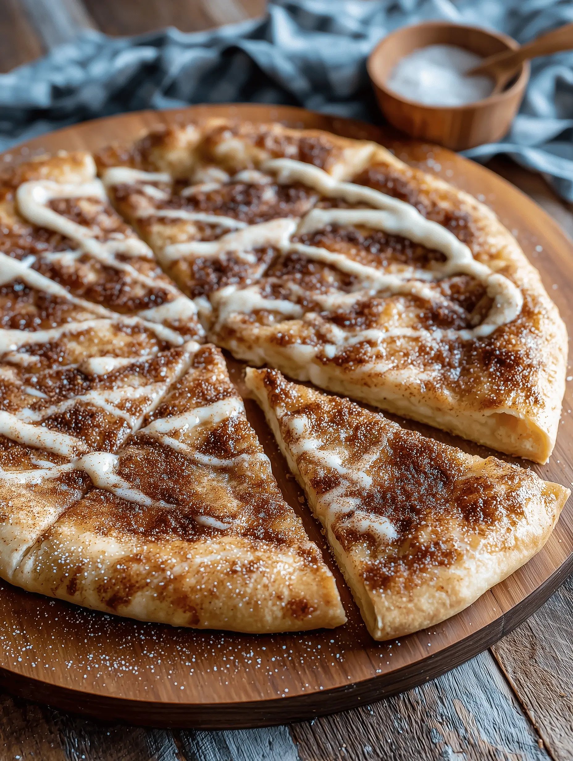 Cinnamon Sugar Dessert Pizza
