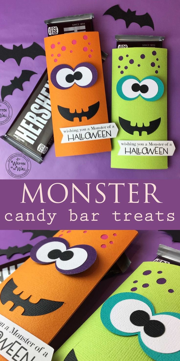 Halloween Candy bar Wrap, Monsters, CoWorkers Treat, Trick or Treat, Employees