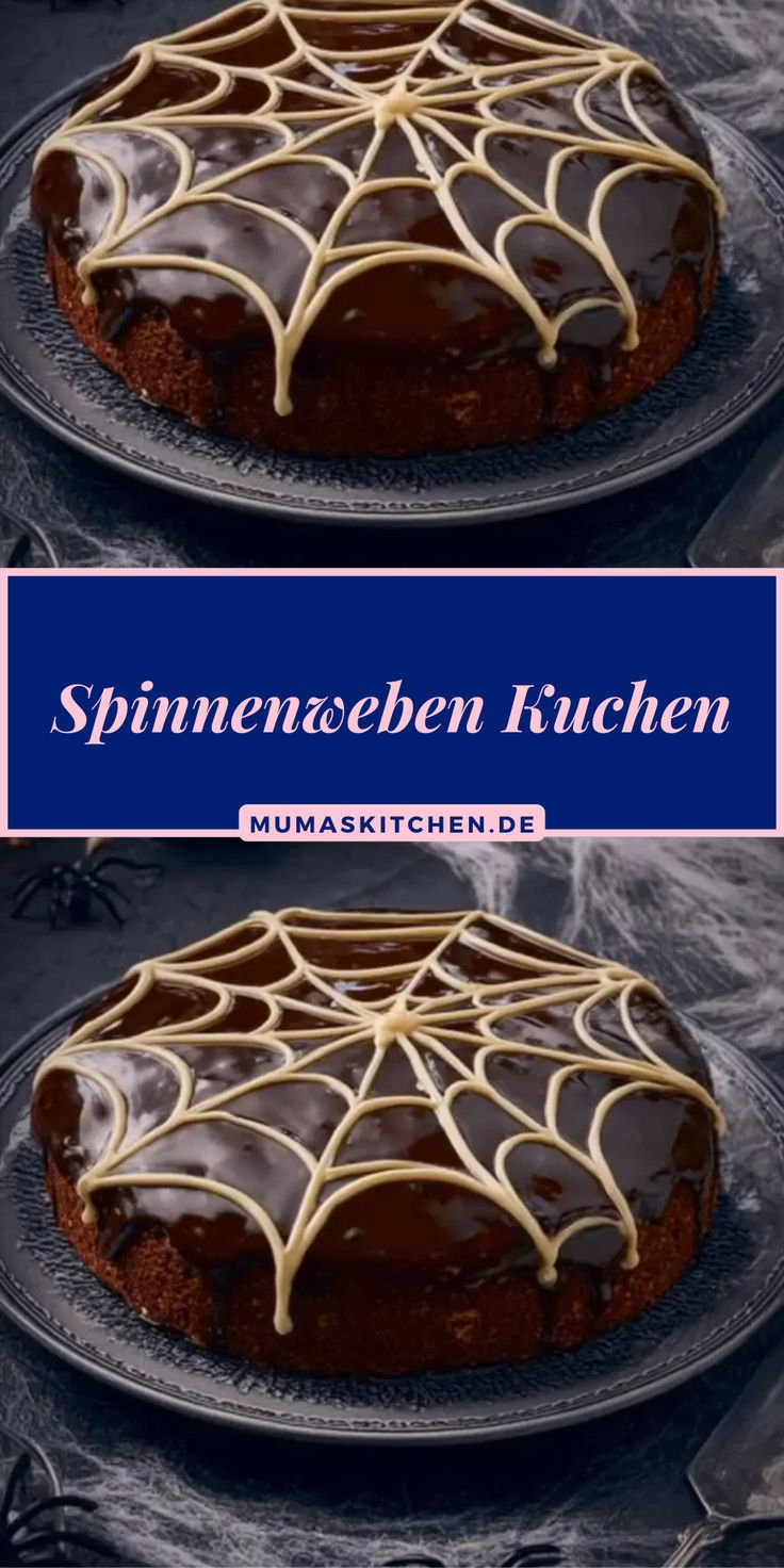 Halloween Kuchen mit Spinnenweb-Design: Perfekt für deine Party