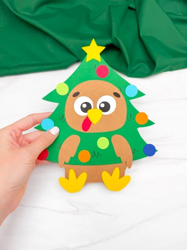 Christmas Tree Turkey Disguise (Free Printable Template)