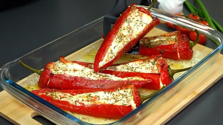 Das leckerste Rezept für gefüllte Paprika mein Freund aus Spanien! Sehr lecker und schön!