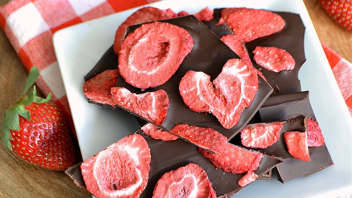 Strawberry Dark Chocolate Bark
