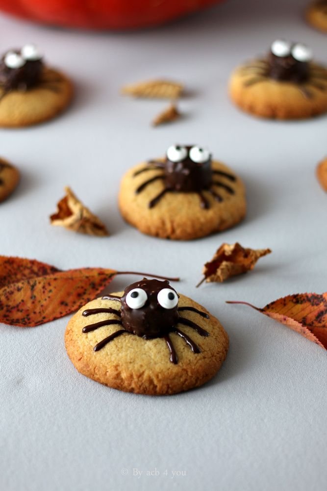 Spider cookies au beurre de cacahuètes