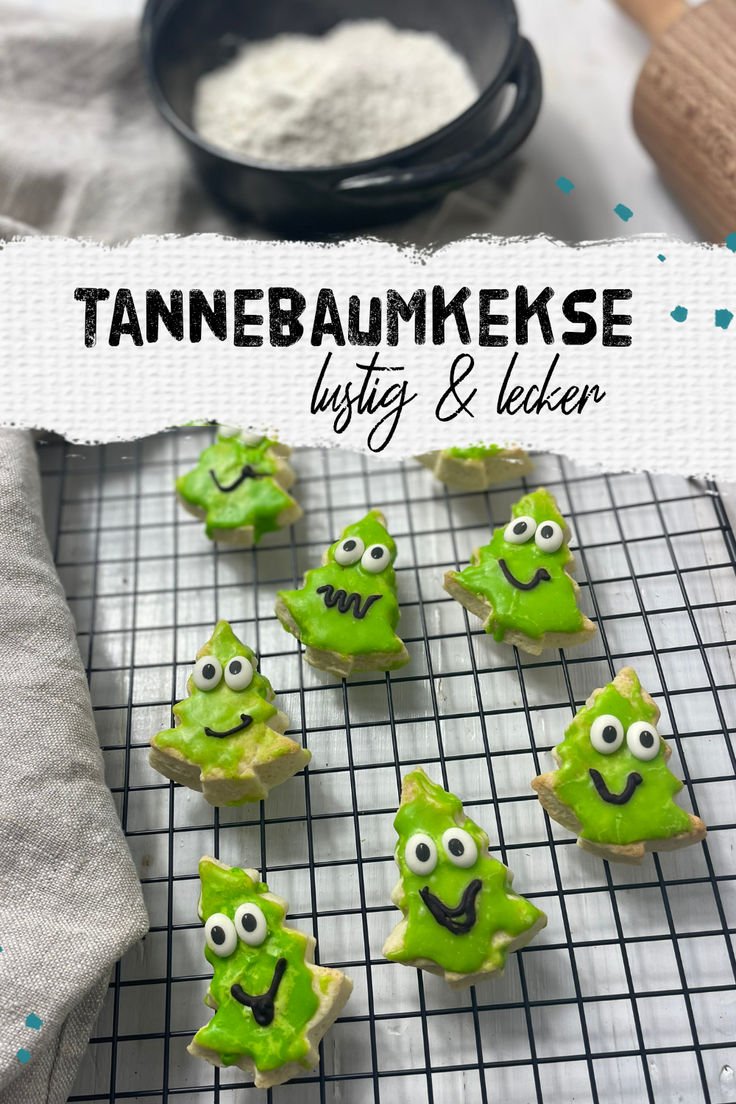 lustige Weihnachtskekse mit Kindern backen
