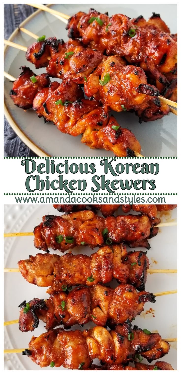 CHICKEN SKEWERS WITH KOREAN BBQ SAUCE