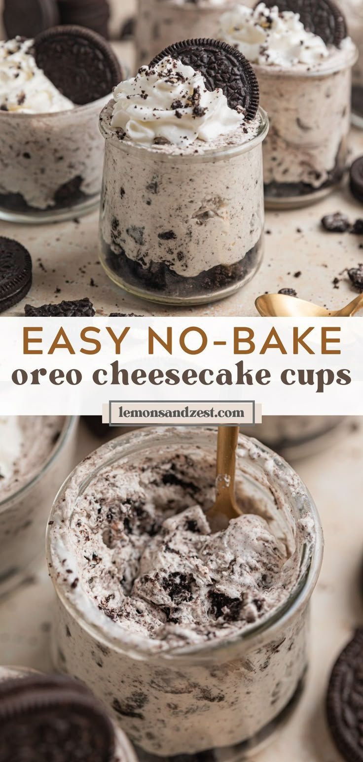 No Bake Oreo Cheesecake Cups