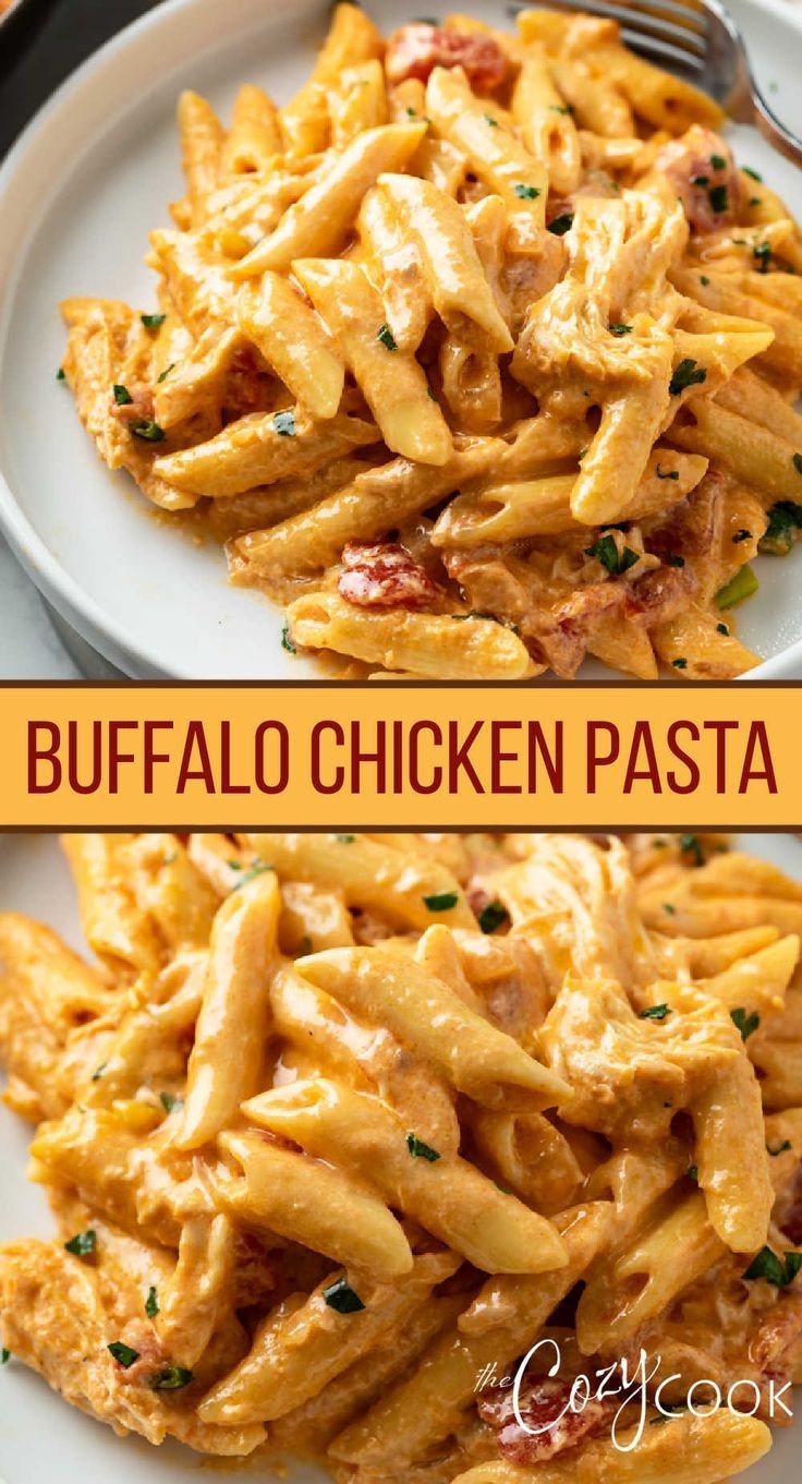 Buffalo Chicken Pasta (One Pot!)