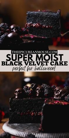 Black Velvet Halloween Cake