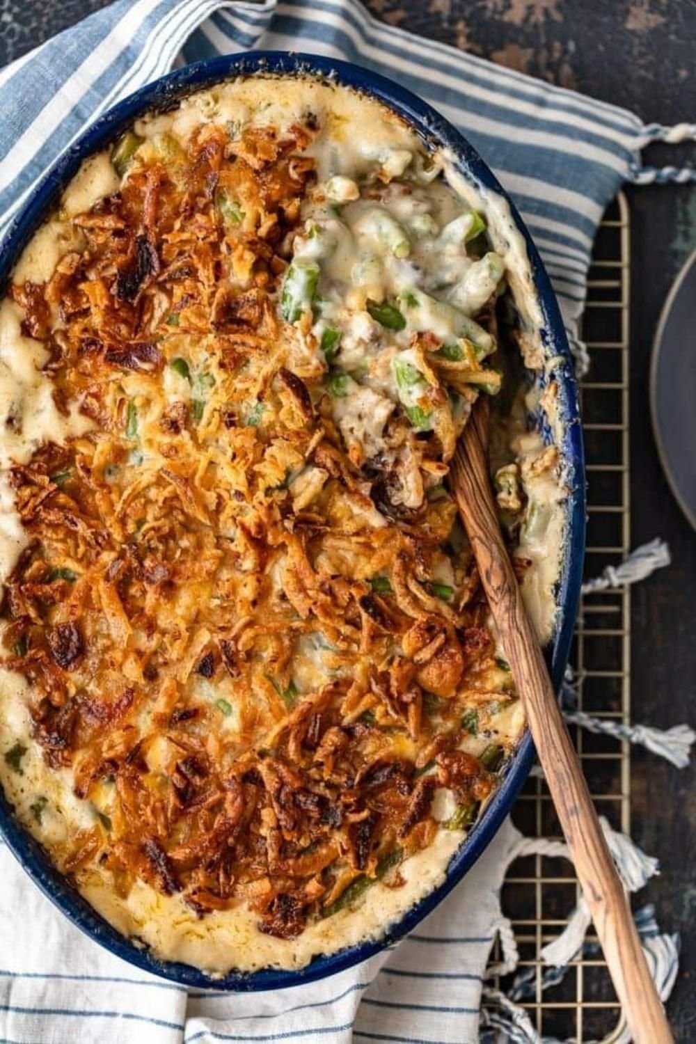 Ina Garten Green Bean Casserole Recipe | Green bean casserole with cream of mushroom soup, Classic green bean casserole, Recipes to try