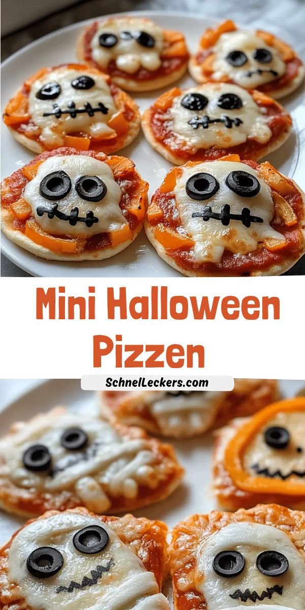 Mini Halloween Pizzen – DIY Spaß für Kinder