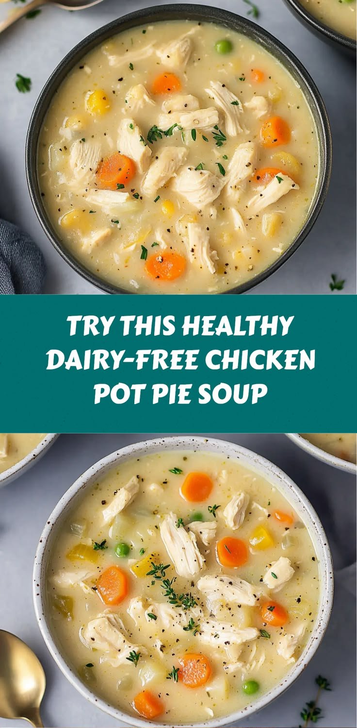 Try This Healthy Dairy-Free Chicken Pot Pie Soup