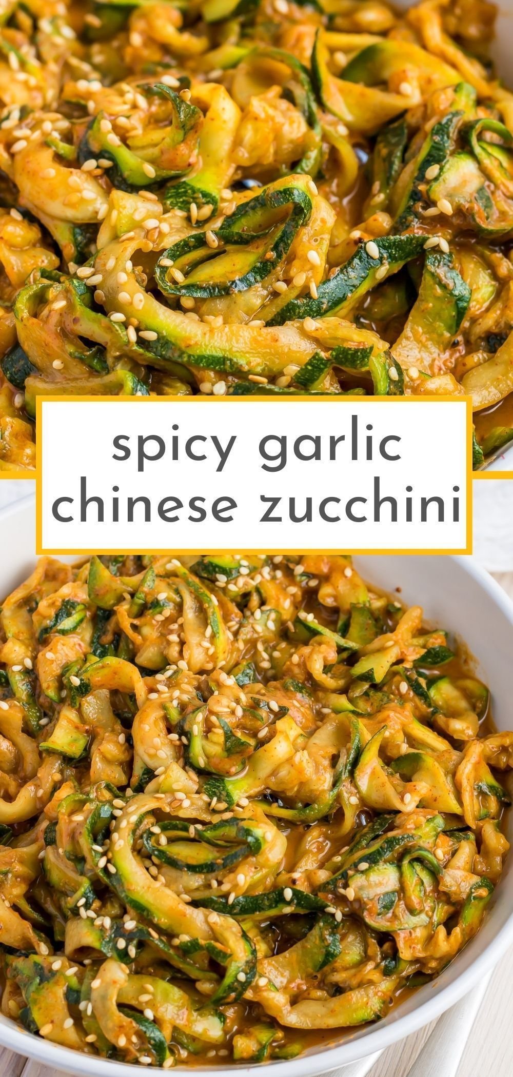 Spicy Garlic Chinese Zucchini Noodles Recipe (Quick + Easy)