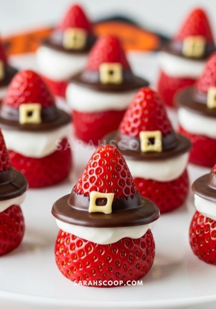 40 Healthy Halloween Snacks (That Still Feel Fun) | Strawberry halloween witch hats, Witch hat strawberries, Strawberry thanksgiving desserts