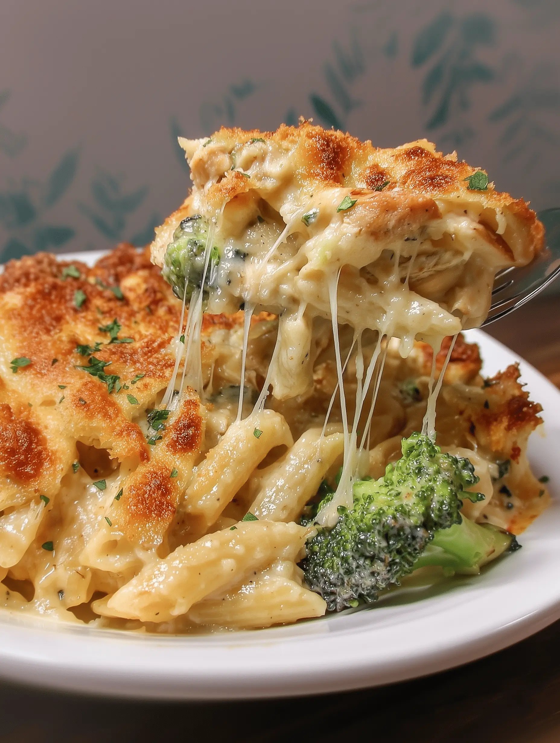 Chicken and Broccoli Alfredo Bake