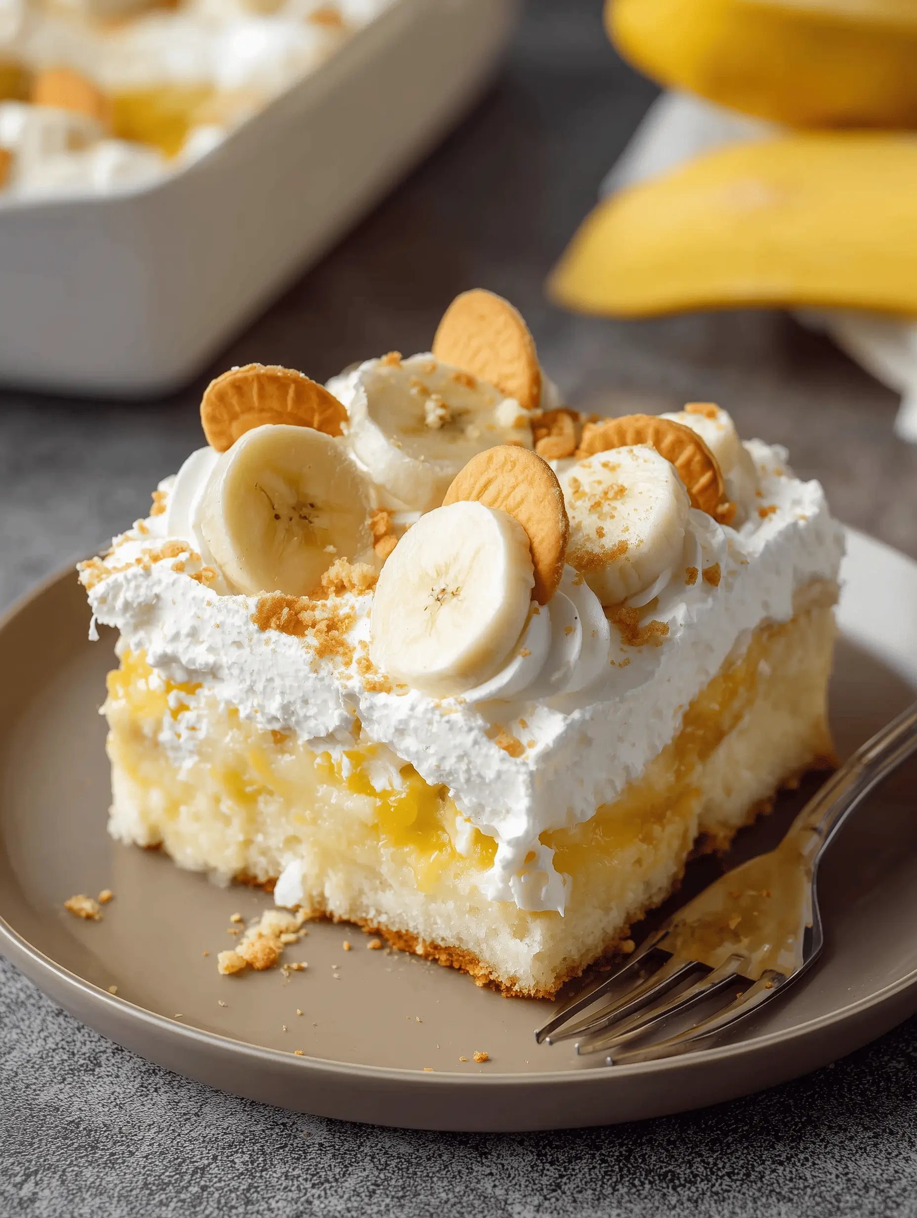 Banana Pudding Poke Cake