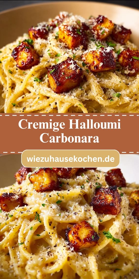 Cremige Halloumi Carbonara die süchtig macht und so einfach ist