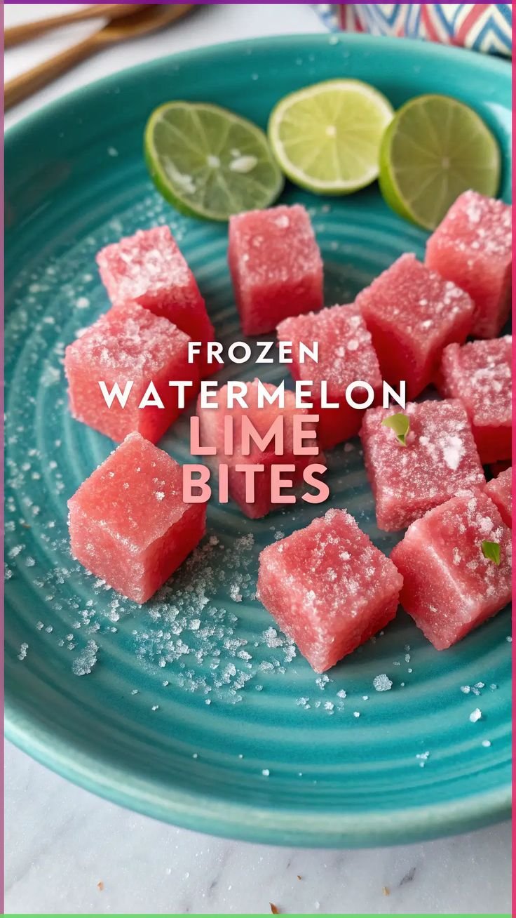 🍉💦 Refreshing, Frozen Watermelon Cubes with Lime Reimagined! 🍋🍹