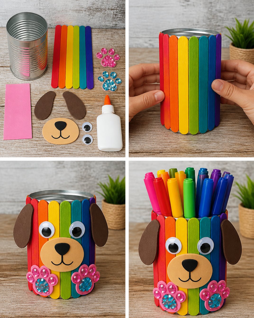 Rainbow-Themed Puppy Paw Pencil Holder 5 Rainbow Puppy Paw Pencil Holder