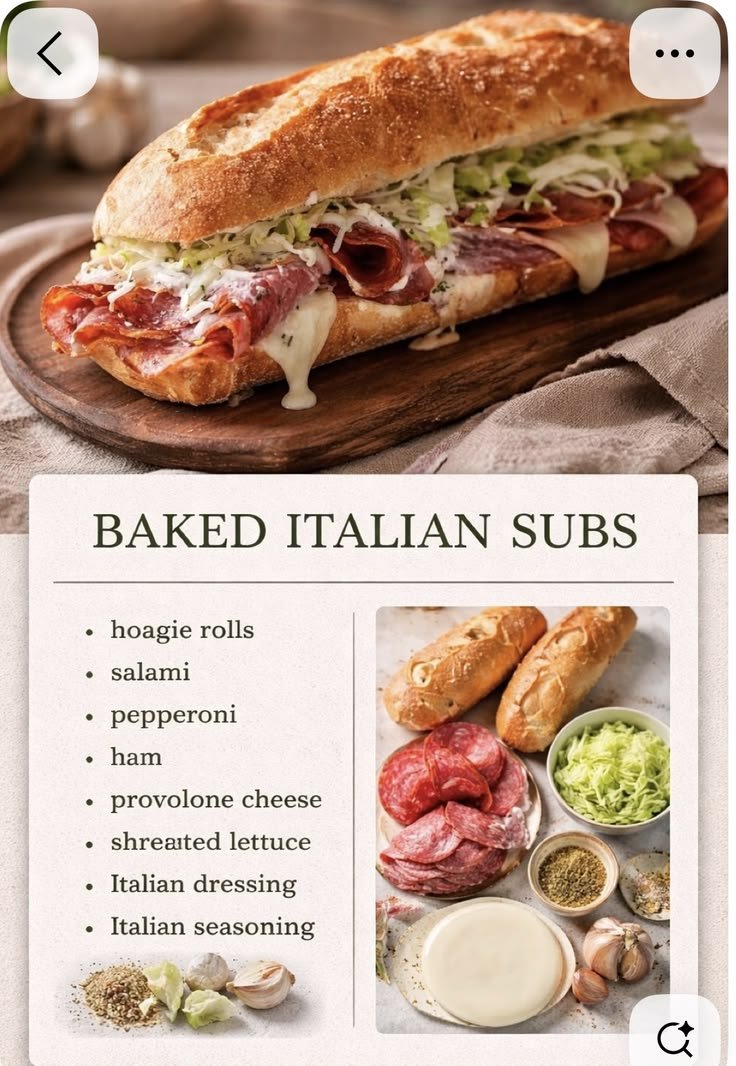 Easy Baked Subs | Baked Italian Subs with Italian Dressing, How to Cook Sub Roll, Easy Lunches for Men