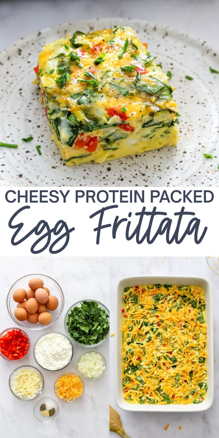 Cheesy Protein Packed Egg Frittata - High Protein