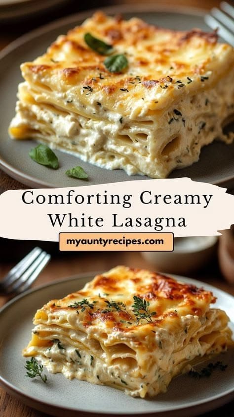 Comforting creamy white lasagna