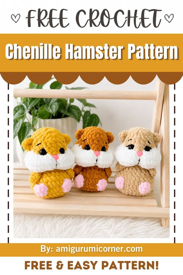 Chenille Hamster Amigurumi Pattern
