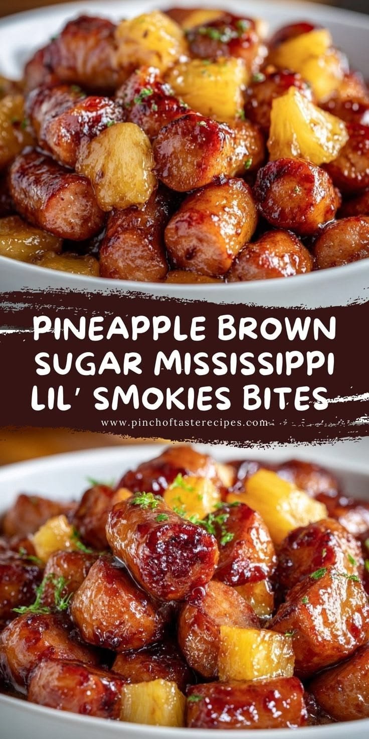 Pineapple Brown Sugar Mississippi Little Smokies Bites