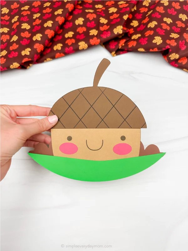 Little Acorn Craft For Kids [Free Template]
