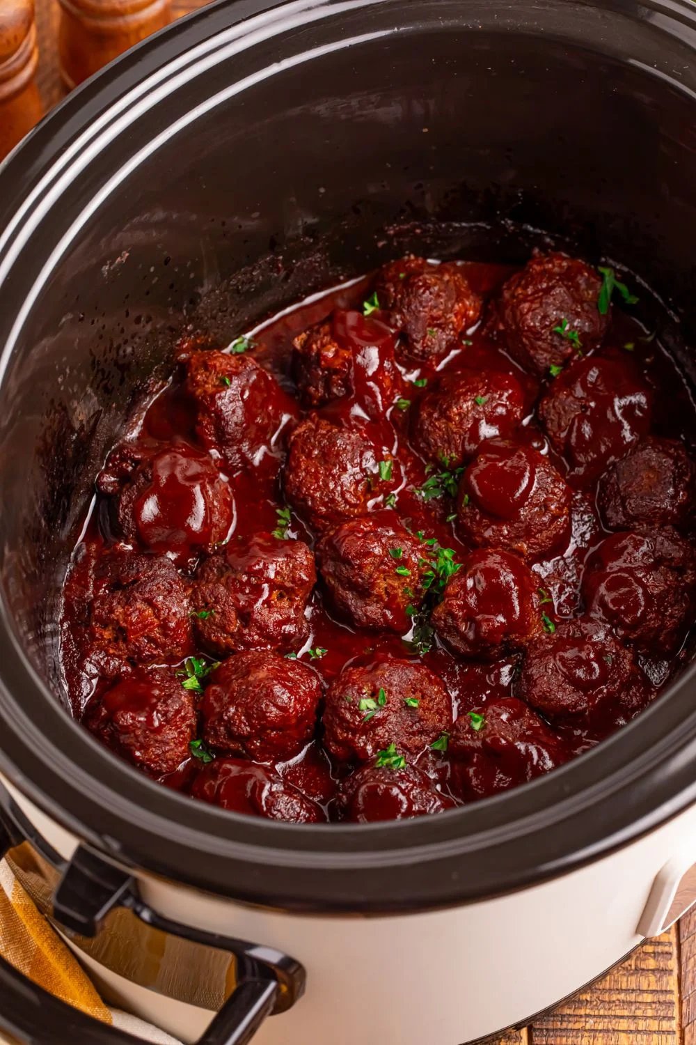 Sweet & Tangy Crockpot BBQ Meatball Bites