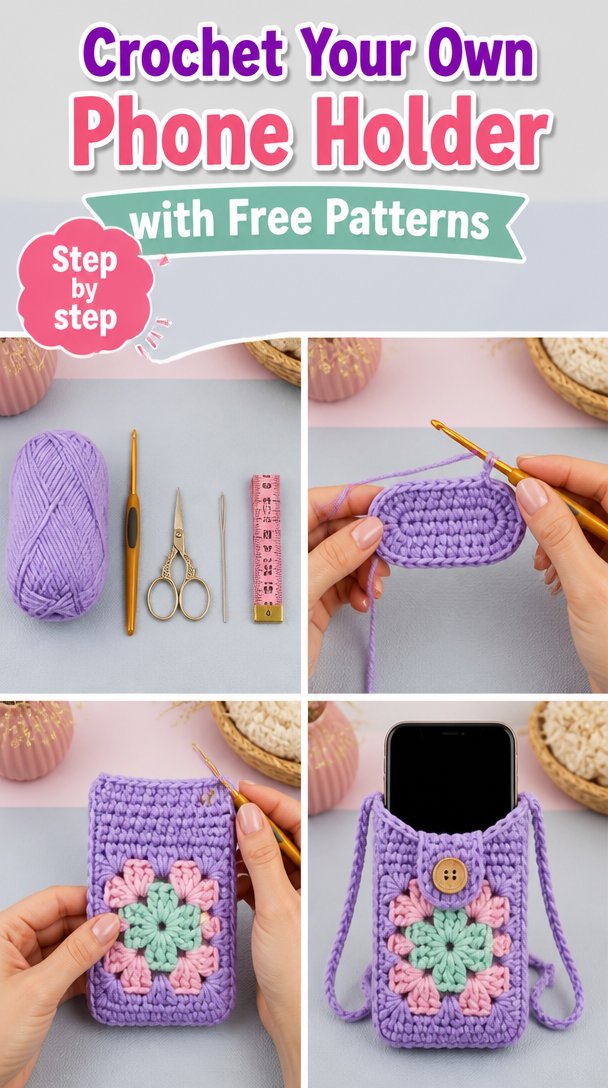 Free Crochet Phone Holder Pattern 5 Crochet Phone Holder Free Pattern