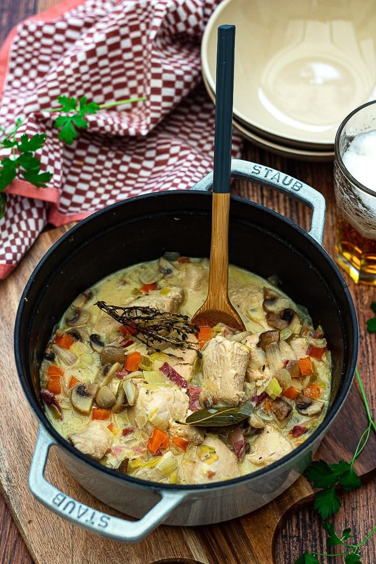 Blanquette de poulet à la bière - Amandine Cooking