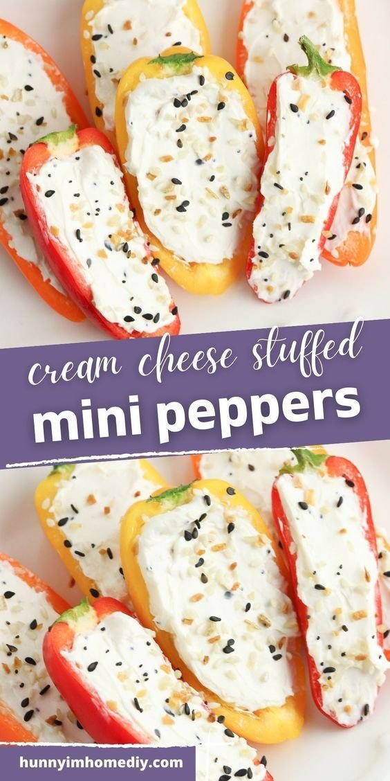 Everything Bagel Cream Cheese Stuffed Peppers