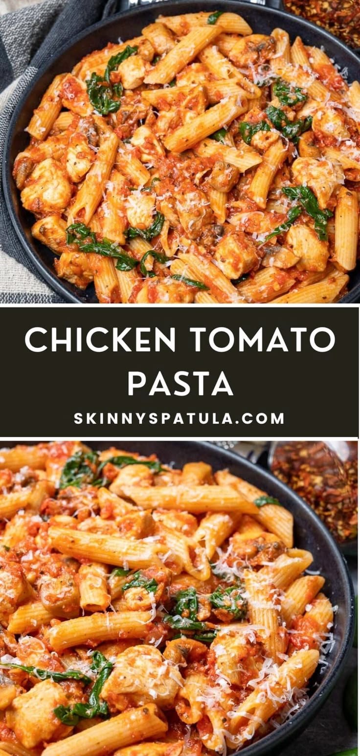 Chicken Tomato Pasta – Skinny Spatula