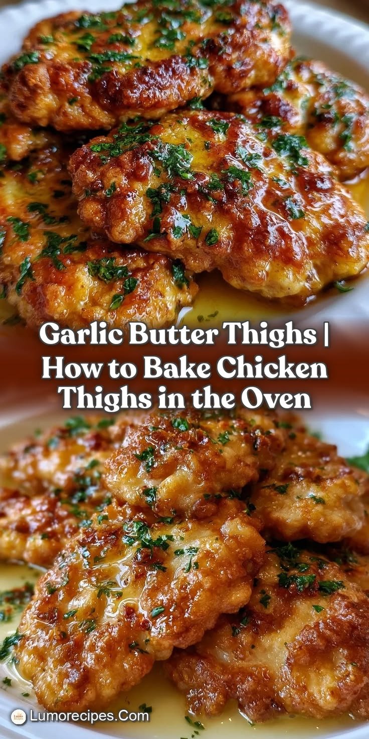 Garlic Butter Thighs | How to Bake Chicken Thighs in the Oven