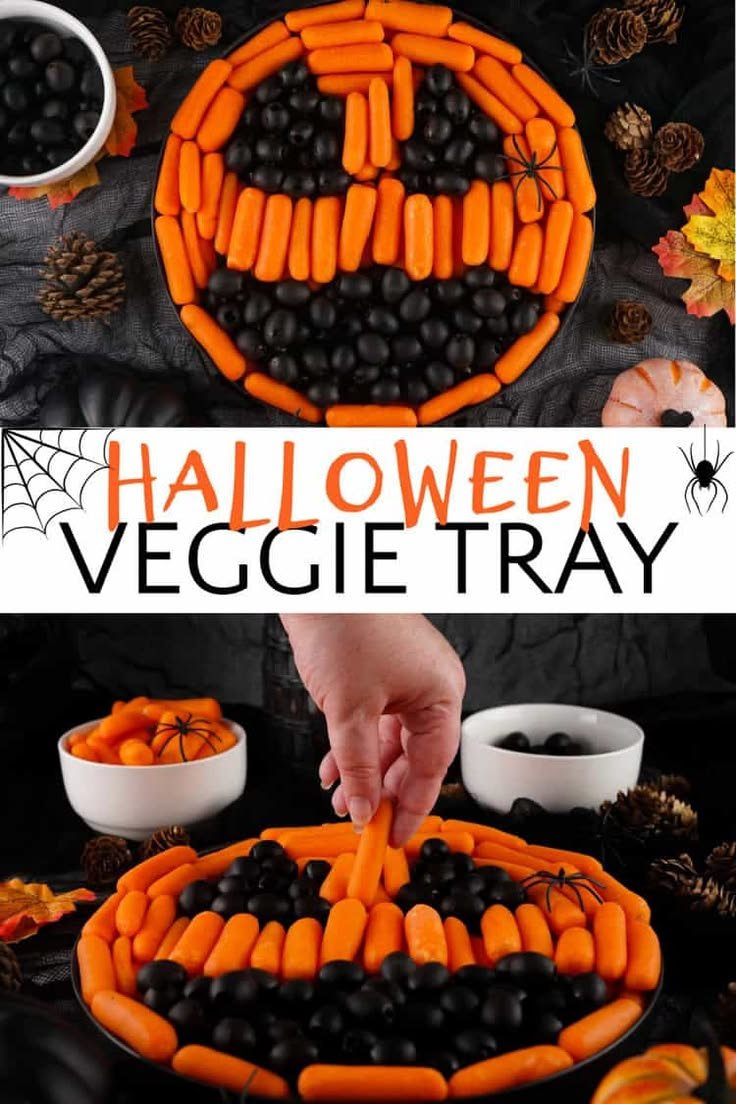 Easy Halloween Veggie Tray (2 ingredients!)
