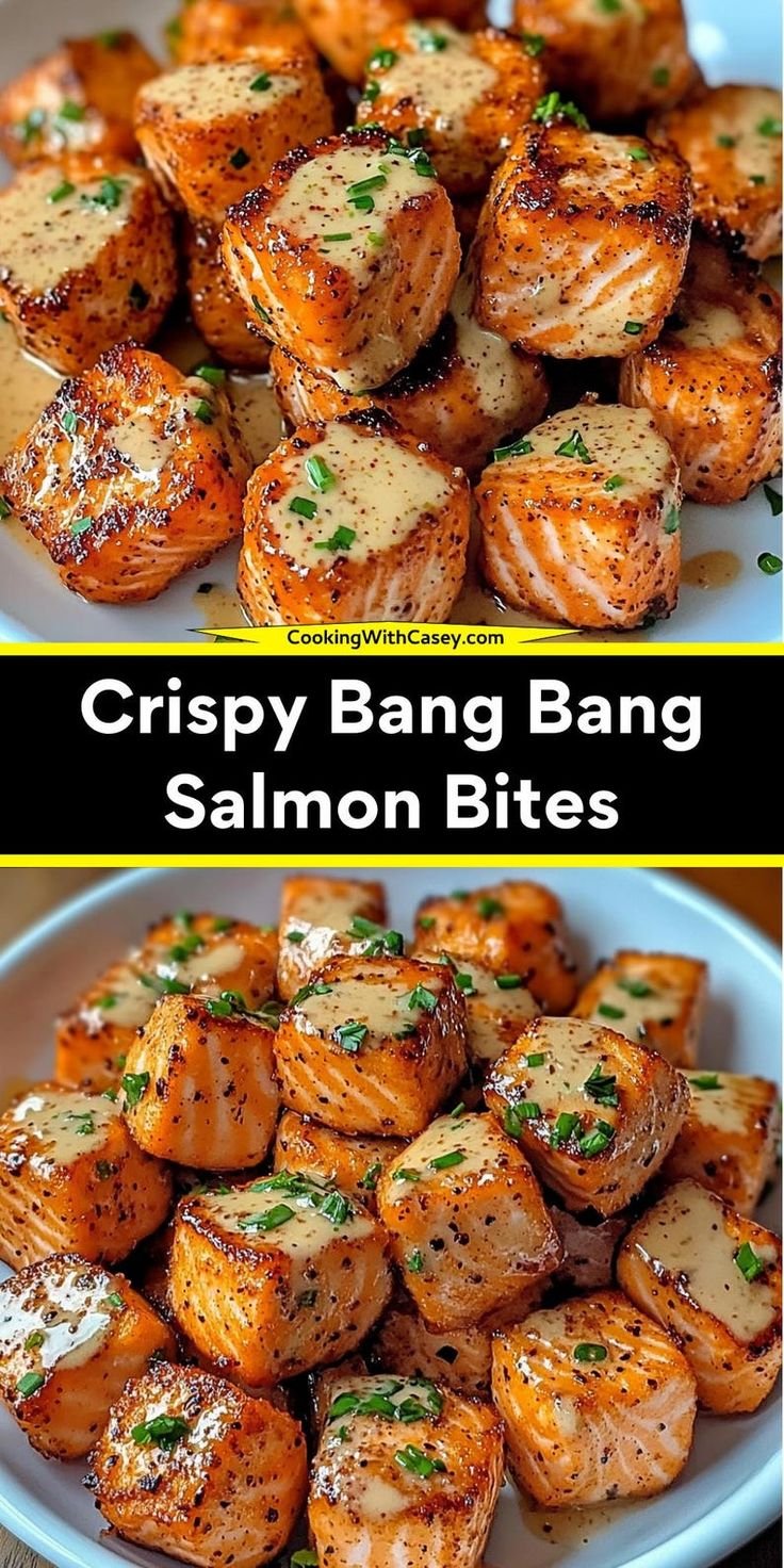 Crispy Bang Bang Salmon Bites