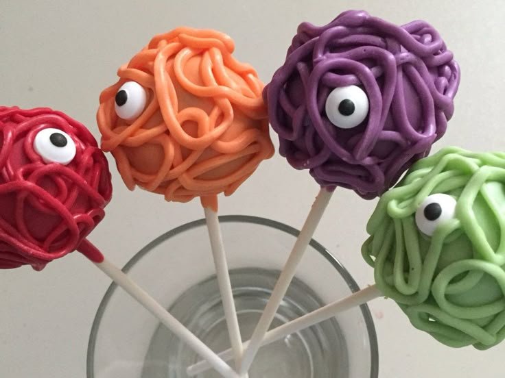 Monster Cake Pops: Halloween Birthday Party Favors - Etsy